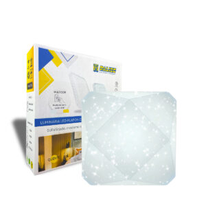 Plafon Teto moderno 3D Diamante 43x43cm Multicor 30-60w efeito estrelado