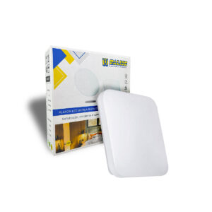 Plafon Led 33x33 25W Sobrepor Quadrado Borda Infinita