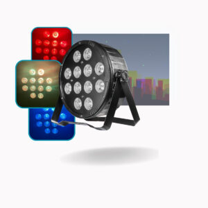 Canhão Refletor 12 Leds RgbW e efeito UV Dmx Dj 5 em 1 Profissional