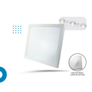 Luminária painel led 30x30cm 24w Sobrepor Quadrado
