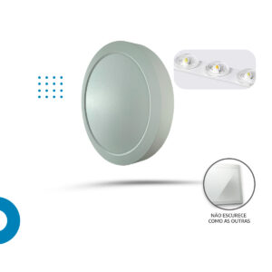 Luminária painel led 22cm 18w Sobrepor Redonda