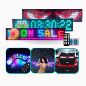 Painel LED Matrix Flexível e aderente Letreiro luminoso Bluetooth