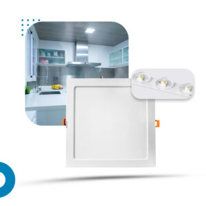 Luminária painel led 22x22cm 18w Embutir Quadrado